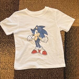 Kids White Sonic Graphic T-Shirt